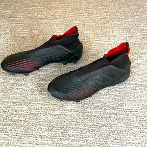 Adidas Predator Laceless 19+ FG Soccer Black BC0549 Men 9 NO BOX Fast Shipping